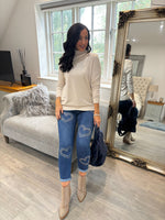 Denim Embellished Multi Heart Jeans